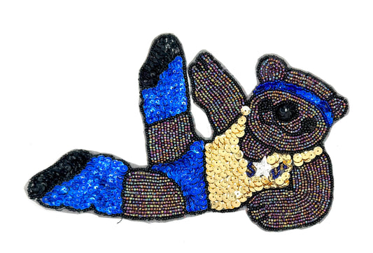 Bear doing Yoga - Sequins and Beads - Sizes: 8.75" X 5.5" or 5.75" x 4.5"