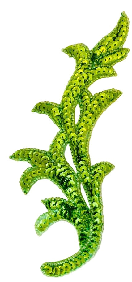 Choice of Leaf Pair or Singles - Lime Green 7.5" x 3"