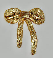 Bow with Gold Sequins and Beads 6