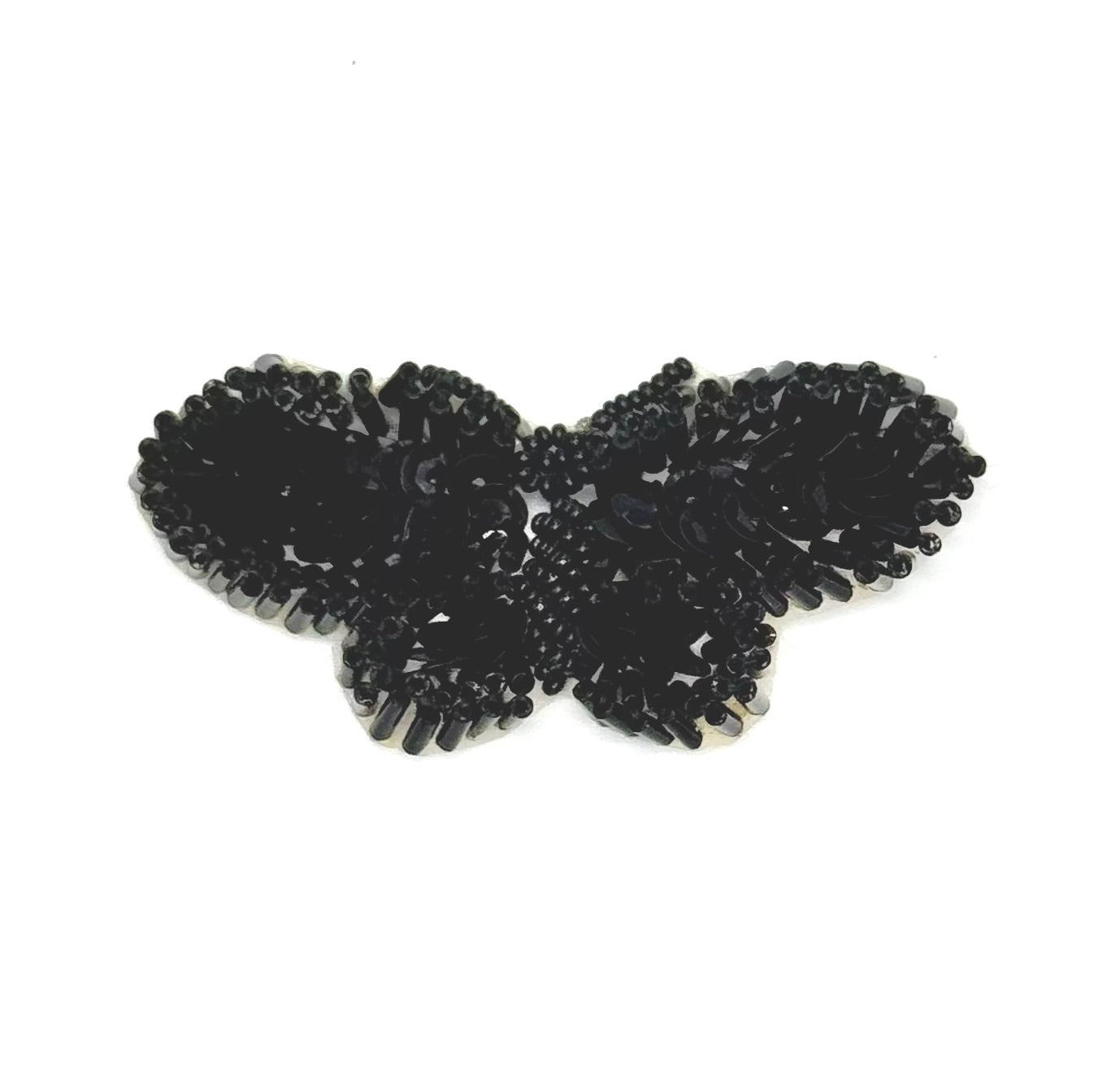 Mariposa - Opción de color negro o luz de luna - Cuentas negras o azules de 2.5" x 1.25"