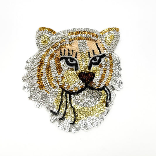 Bobcat - Sequins and Beads - 6" x 6"
