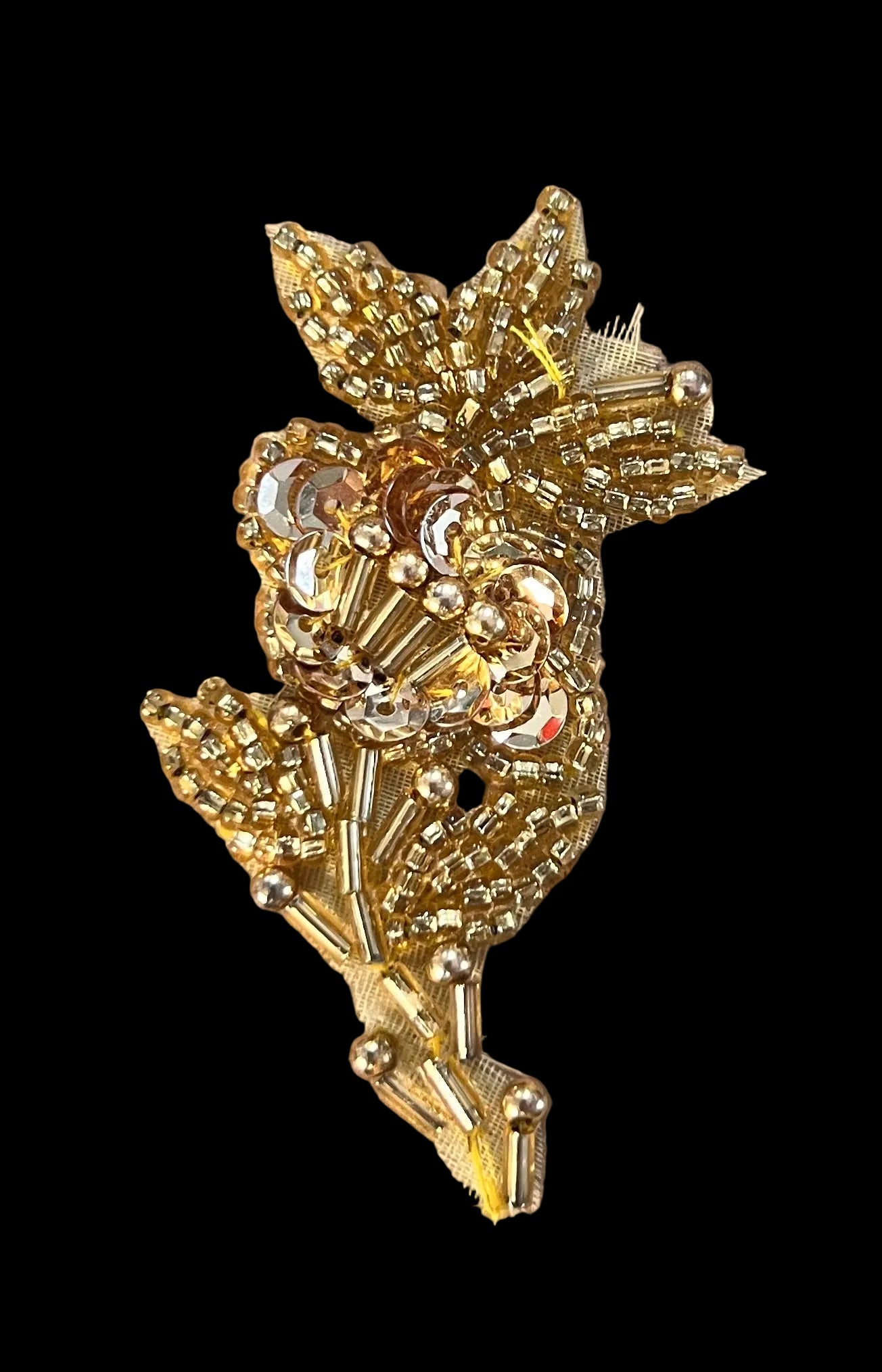 Flower with Gold Beads 2.5"