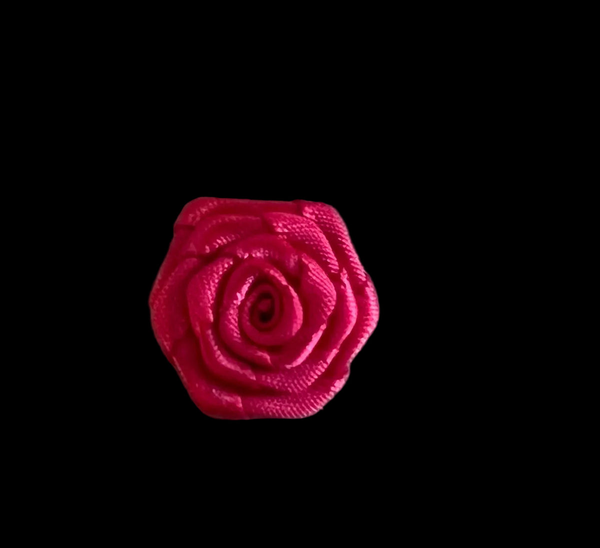 Flower - Red Satin Rose - .75”