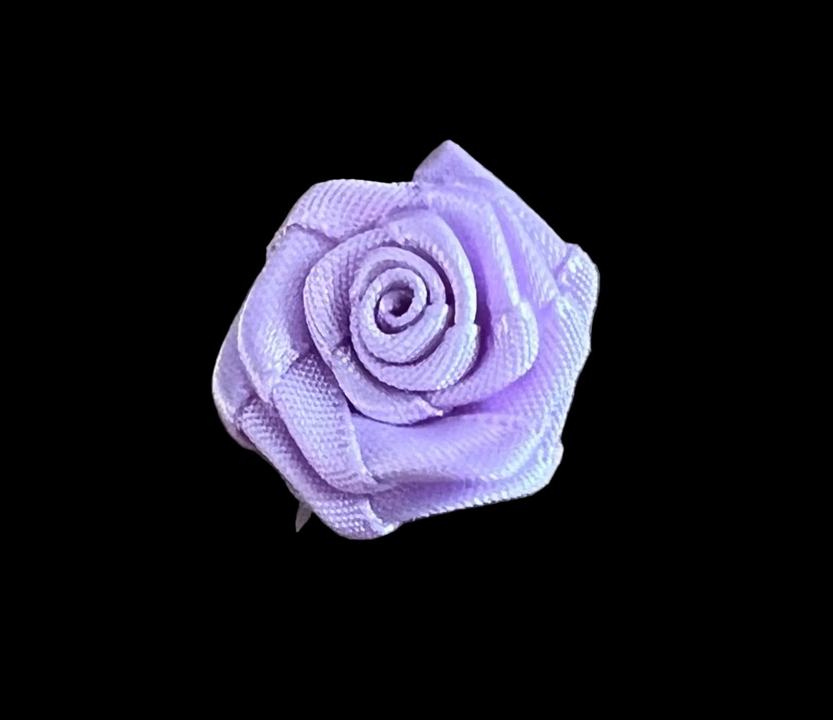 Flower Purple Satin Rose 7/8"
