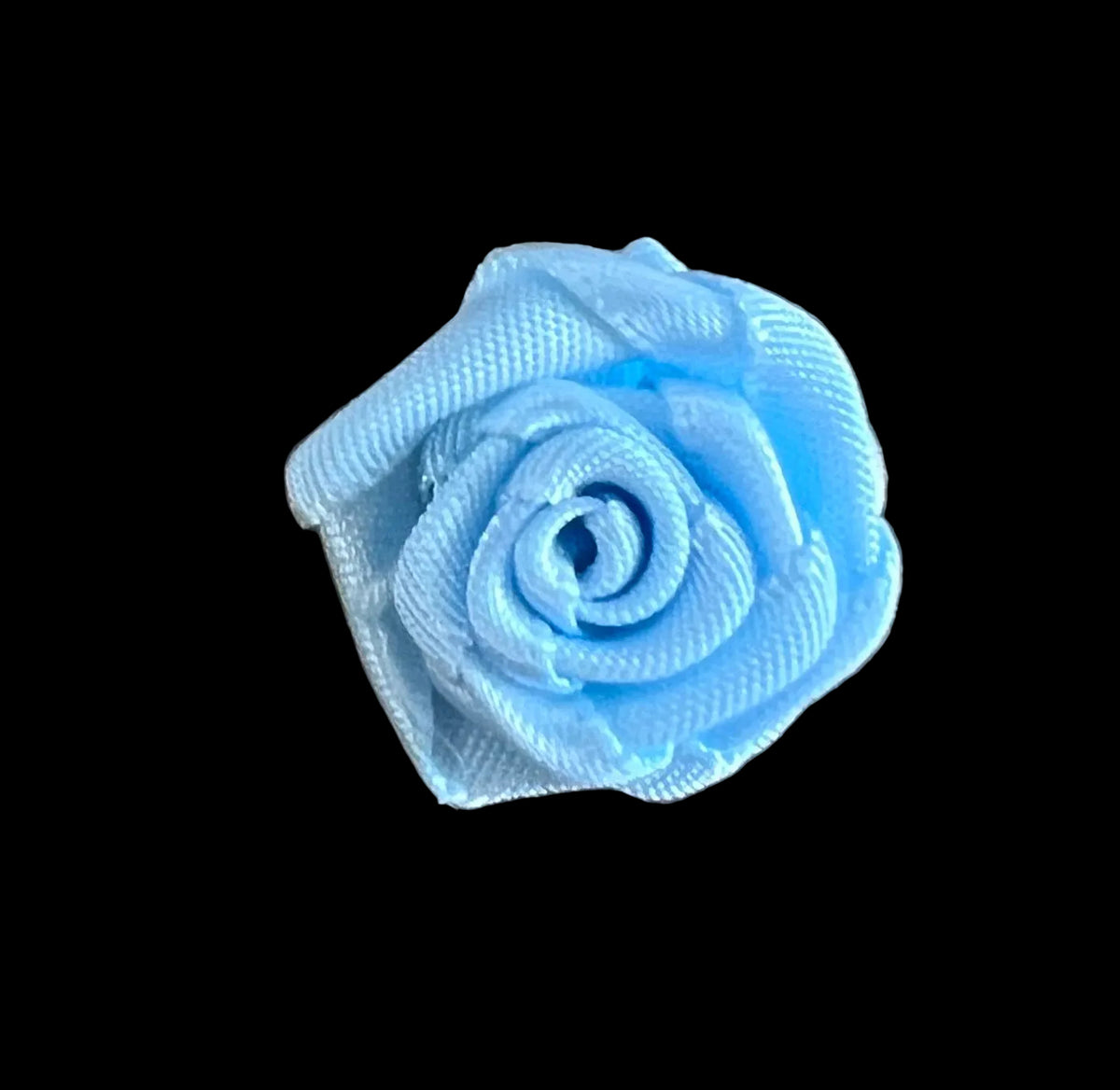 Flor Rosa Azul Satén 7/8"