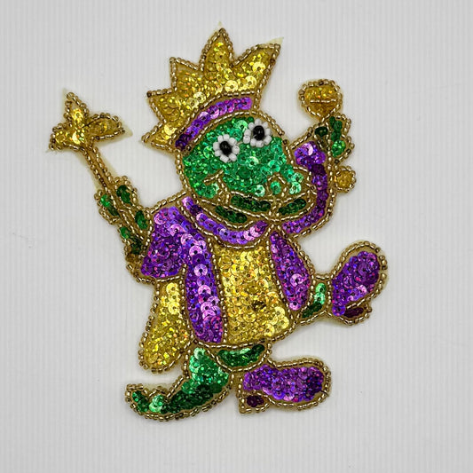 Mardi Gras Dancing Gator 5" x 3.5"