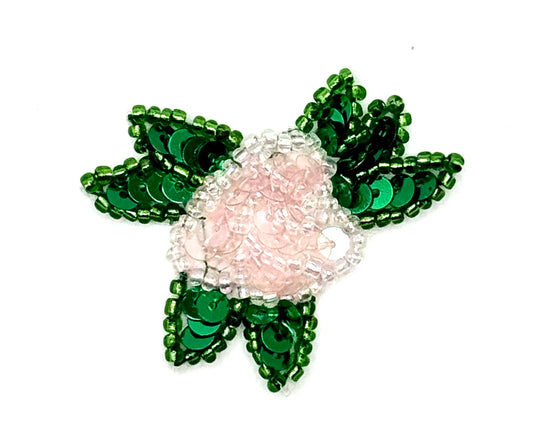 Tiny Flower Appliqué – Choice of Color, Sequins & Glass Beads | 1.5"