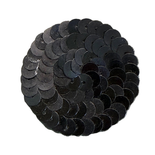 Lentejuelas Circulares de Puntos Negros sin bordes de cuentas 1.5"