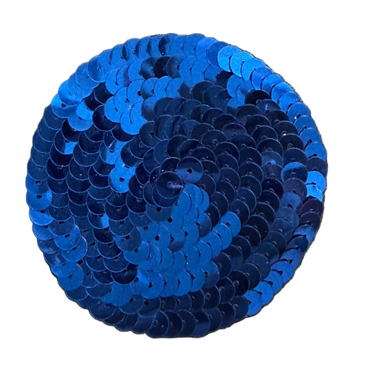 Lentejuelas de lunares azul real 1.75"