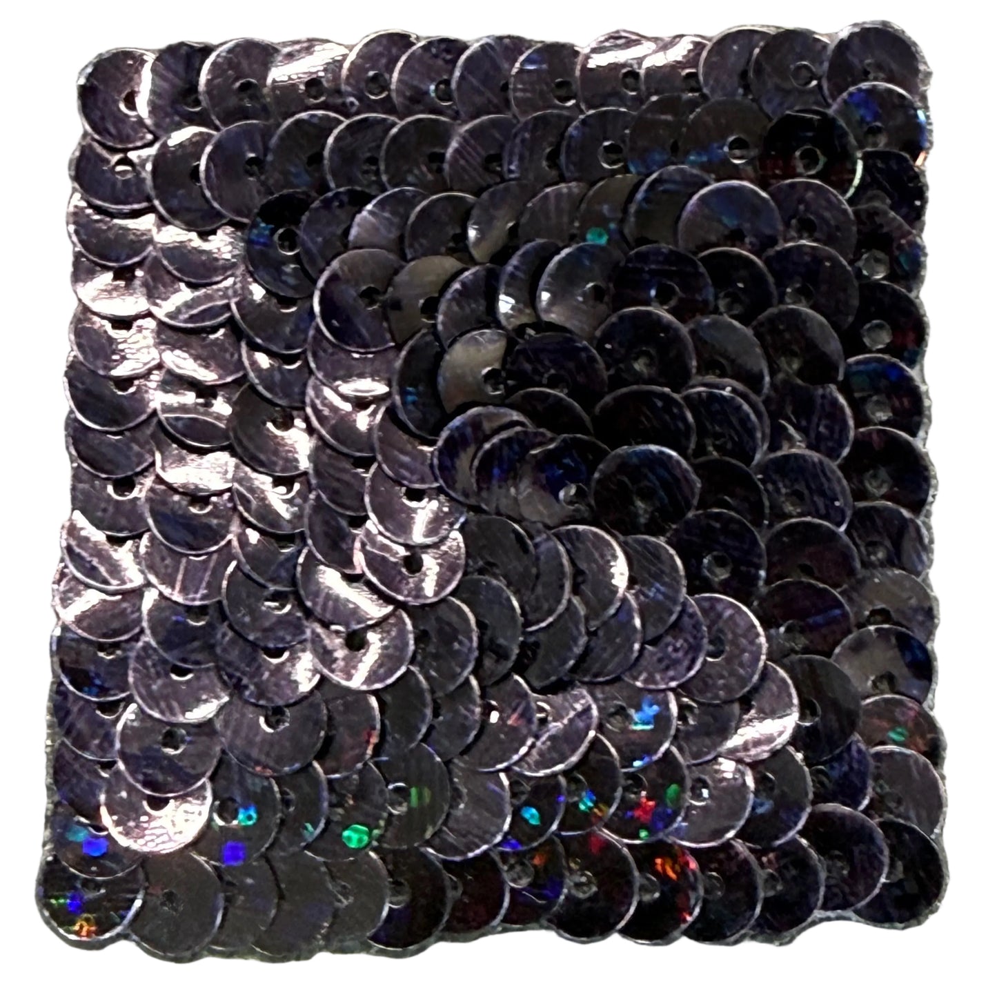 Cuadrado de color a elegir con lentejuelas de 3"