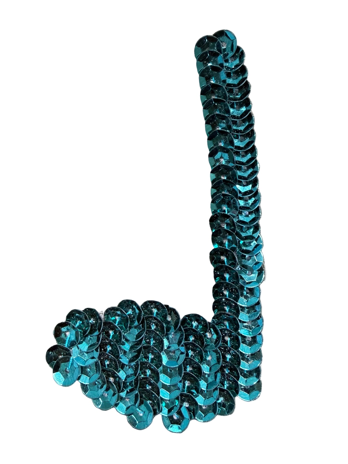 Musical Single Note Appliqué - Choice of Turquoise/Blue/Gold Sequins 3.5" x 2"