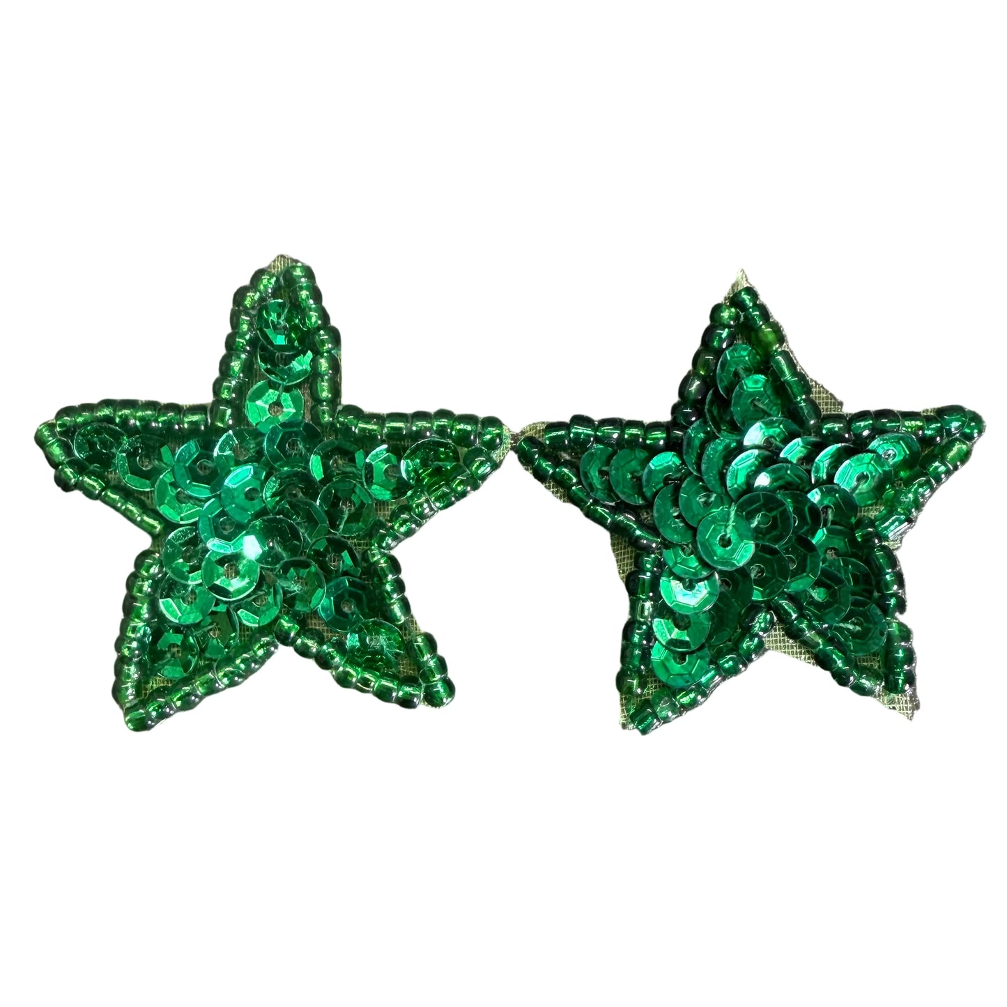Estrella de lentejuelas verdes 3,8 cm