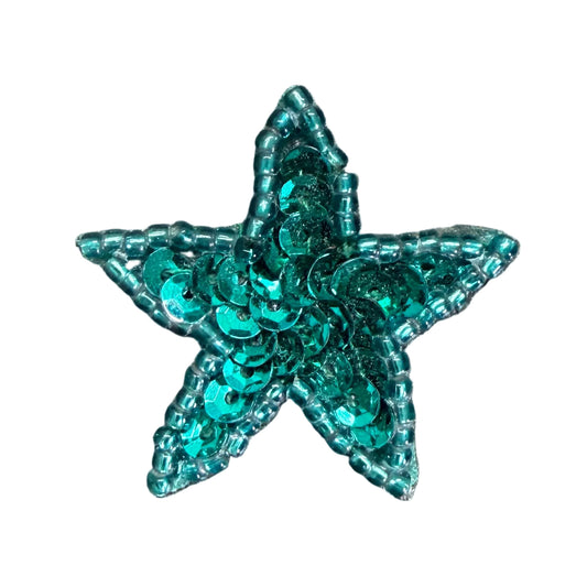 Color verde esmeralda estrella 1.5"