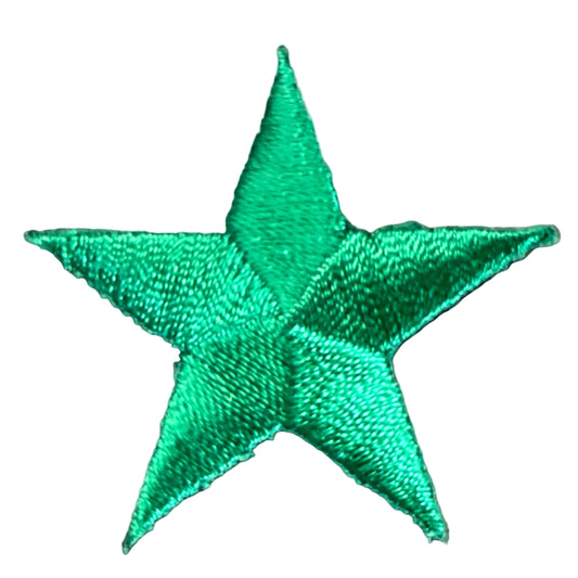 Estrella, verde bordada termoadhesiva de 3.8 cm