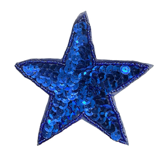 Estrella Lentejuelas Azul Real 4"