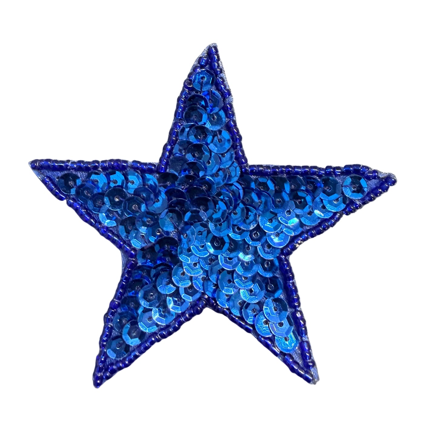 Estrella de lentejuelas azul rey de 7.62 cm