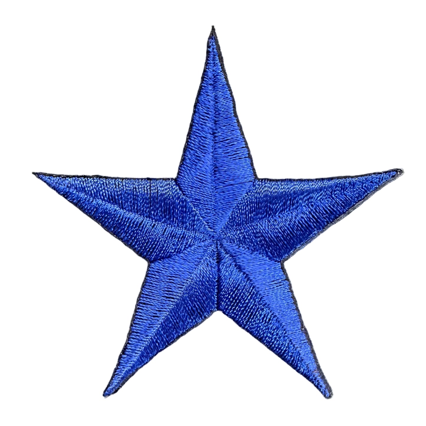 Estrella Azul Bordada Termoadhesiva 2.5