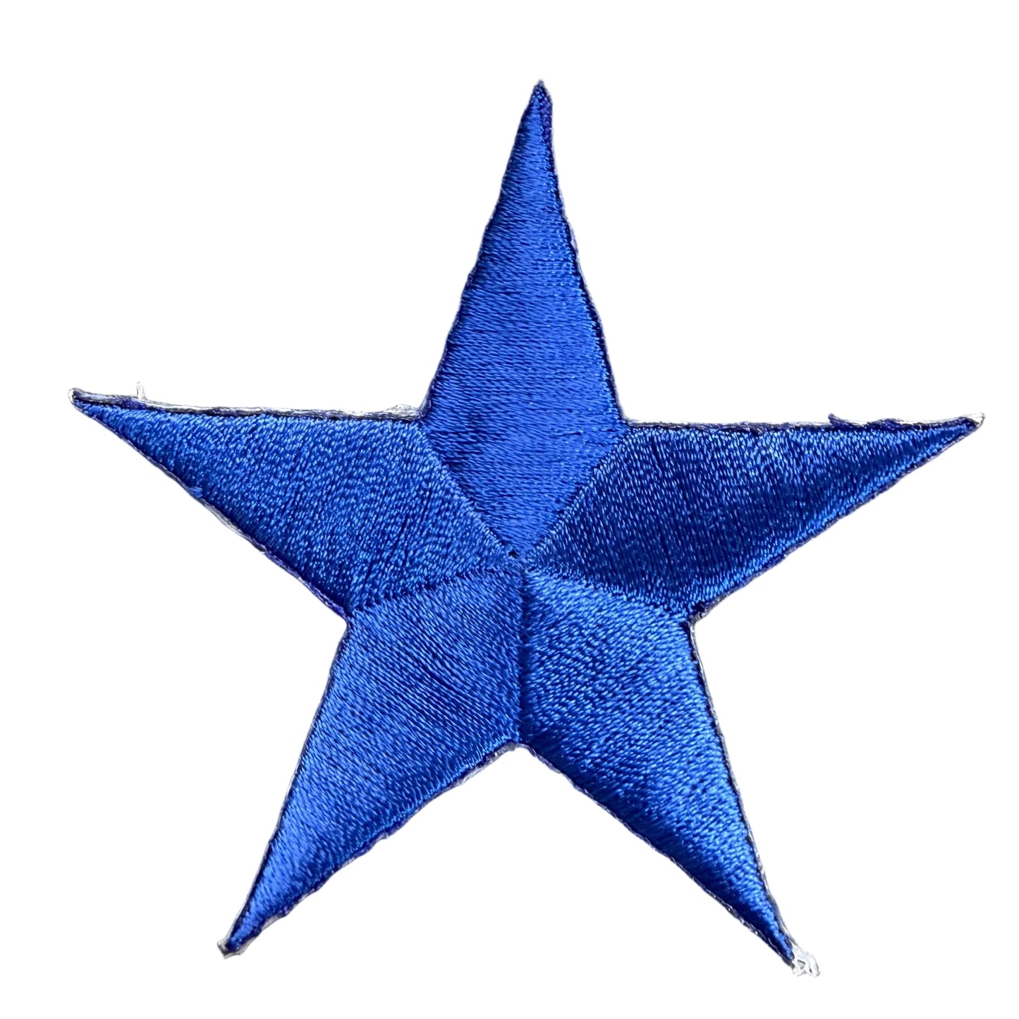 Estrella Azul Bordada Termoadhesiva 2.5