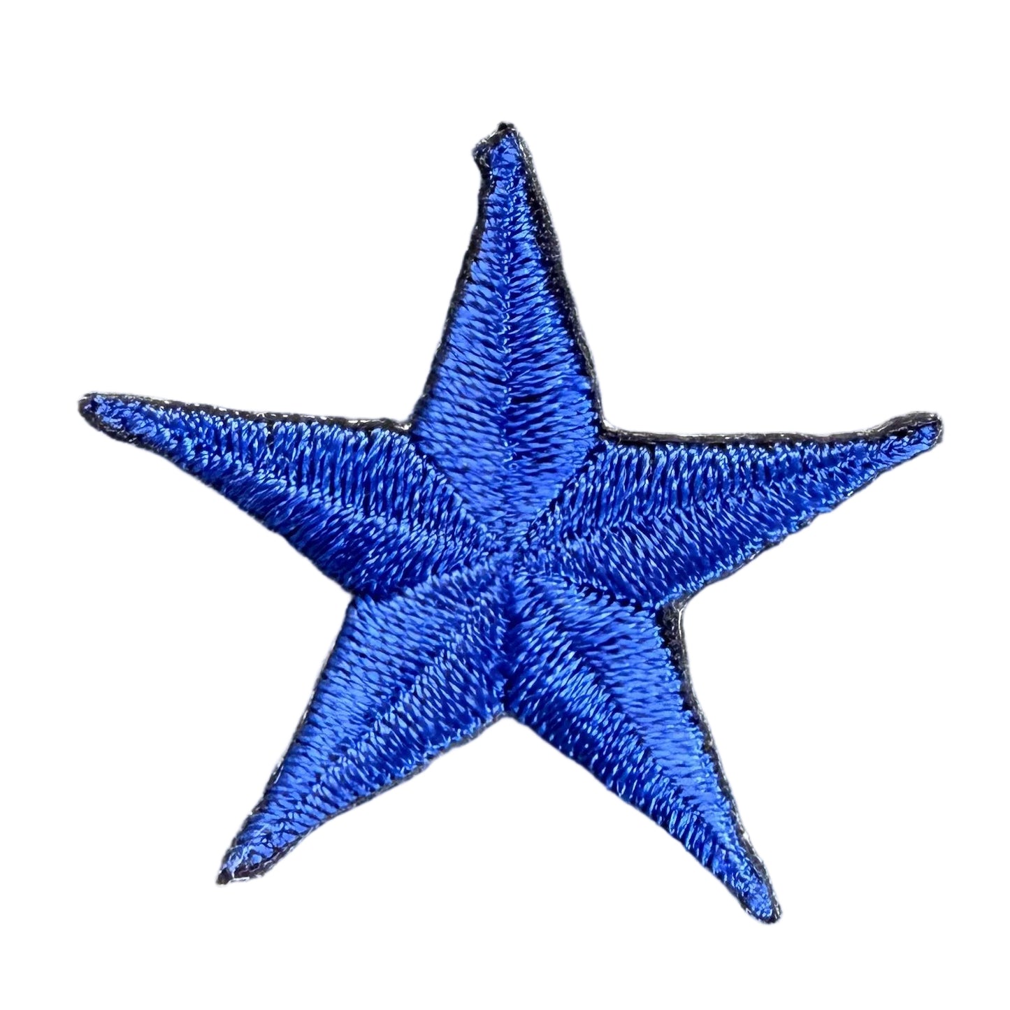 Estrella Azul Bordada Termoadhesiva 2.5