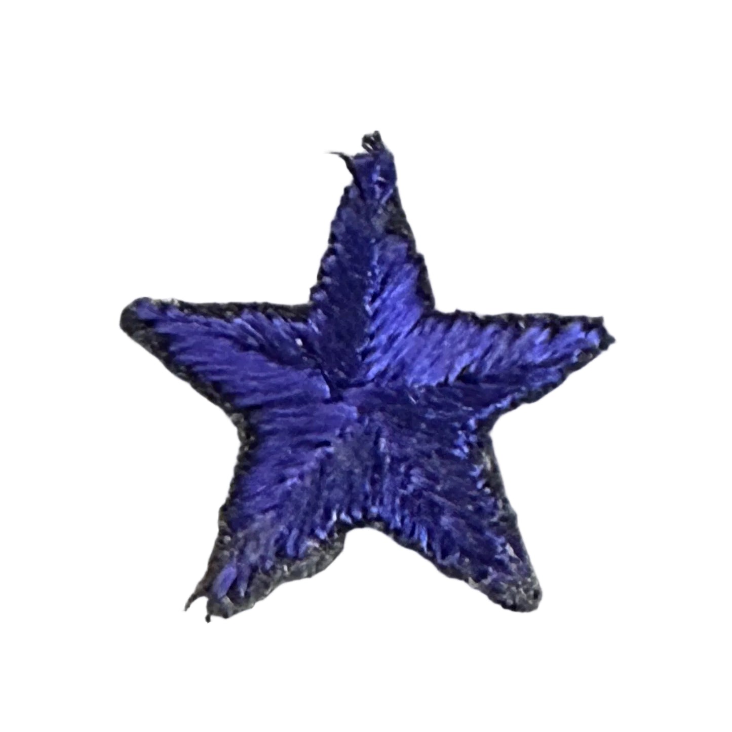 Star Embroidered Iron-on - Navy Blue - Choice of 1.5" or 1"