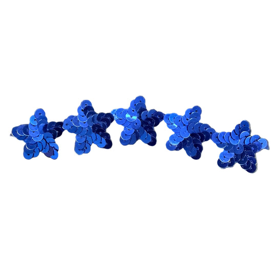 Set of Five Blue Stars 