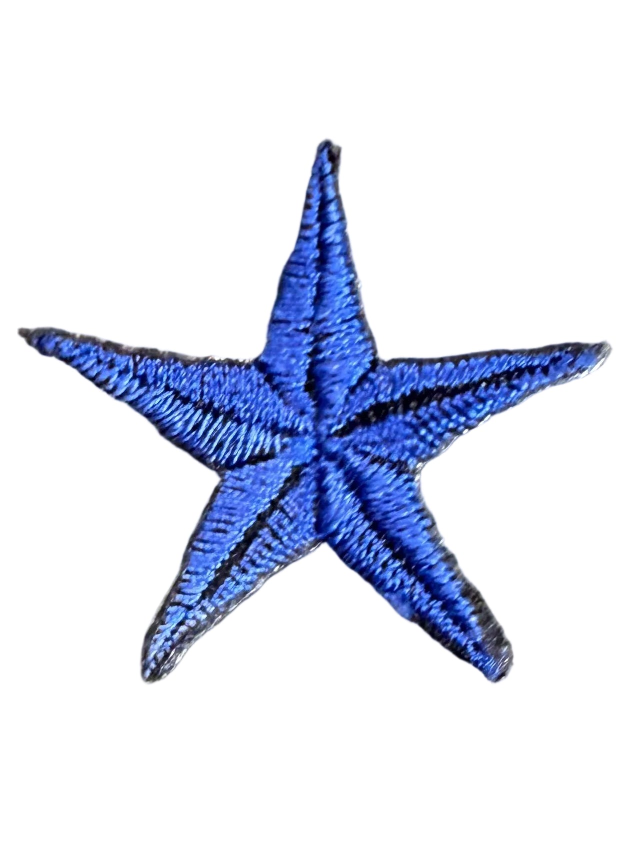 Estrella Azul Bordada Termoadhesiva 2.5
