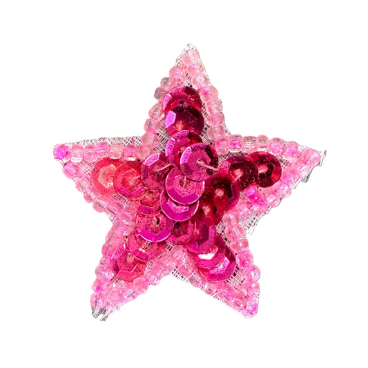 Fucsia estrella con cuentas rosas de 3,8 cm