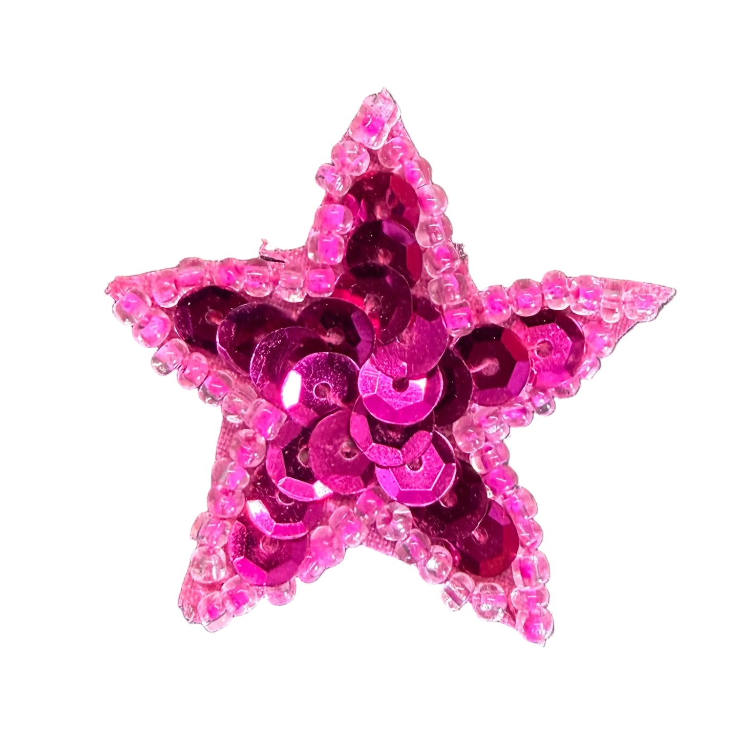 Fucsia estrella con cuentas fucsia de 3,8 cm