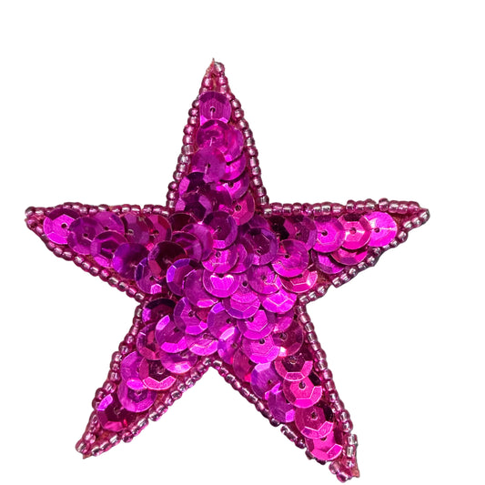 Lentejuelas fucsia estrella 7 cm