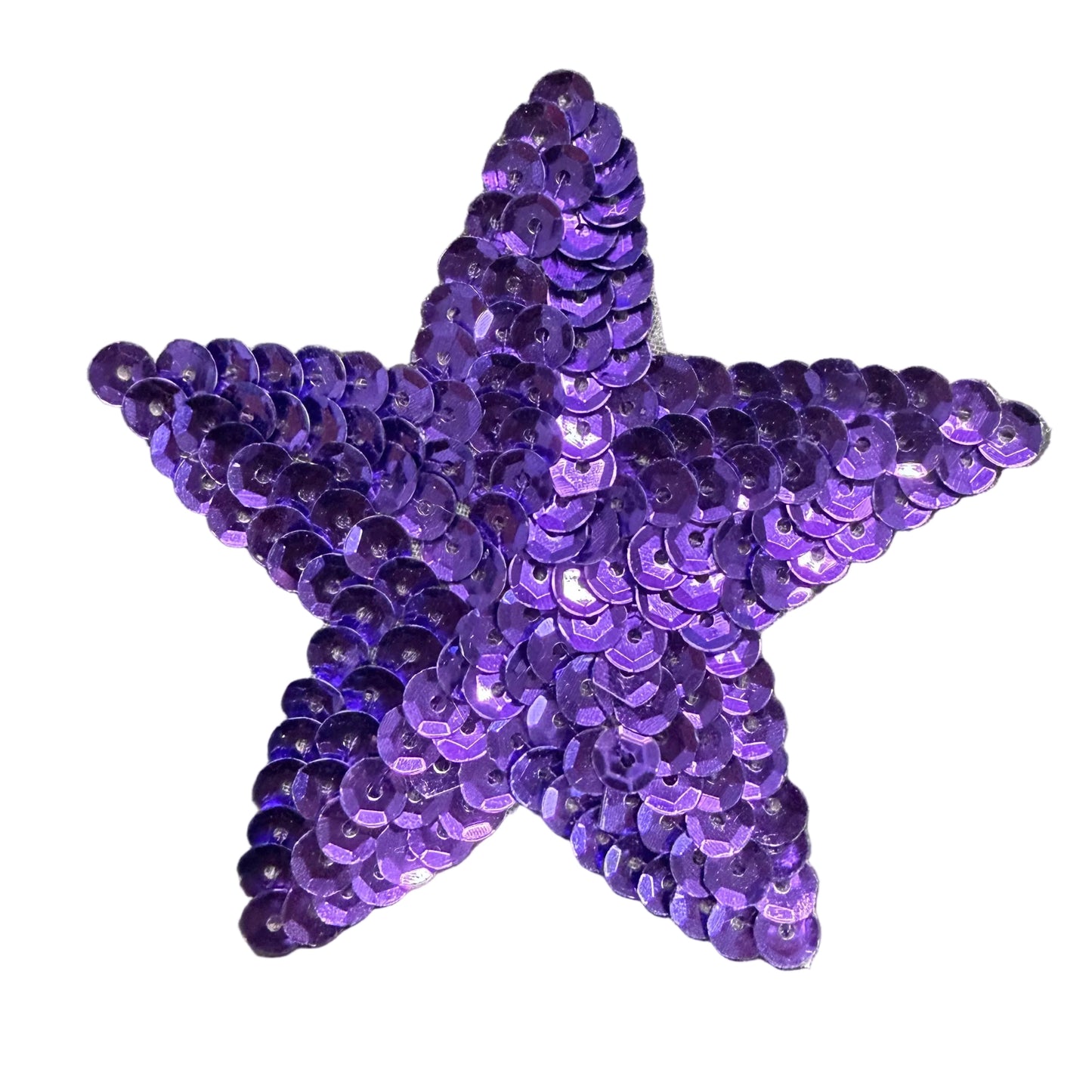 Star Applique - All Purple Sequins 3"