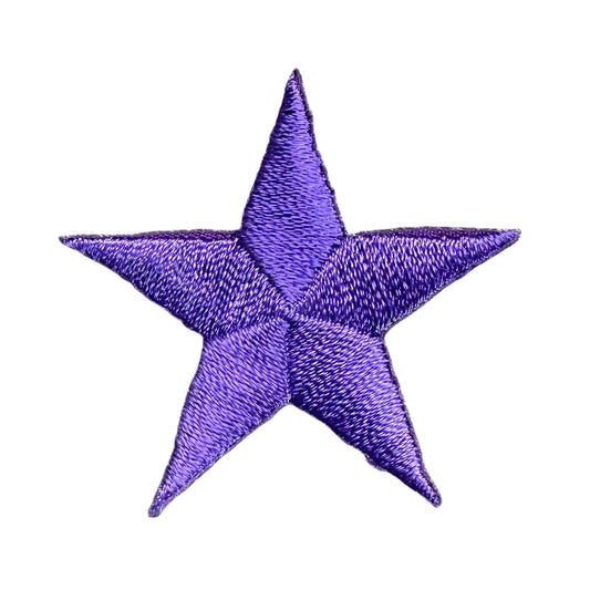 Estrella, Morada Bordada Termoadhesiva 1.5"