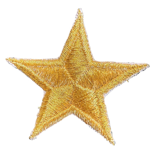 Star Gold Embroidered Iron-on 1.75"