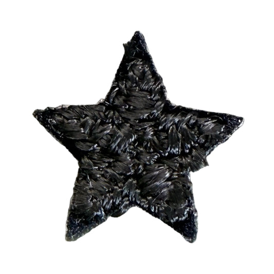 Estrella negra bordada para planchar de 1.9 cm