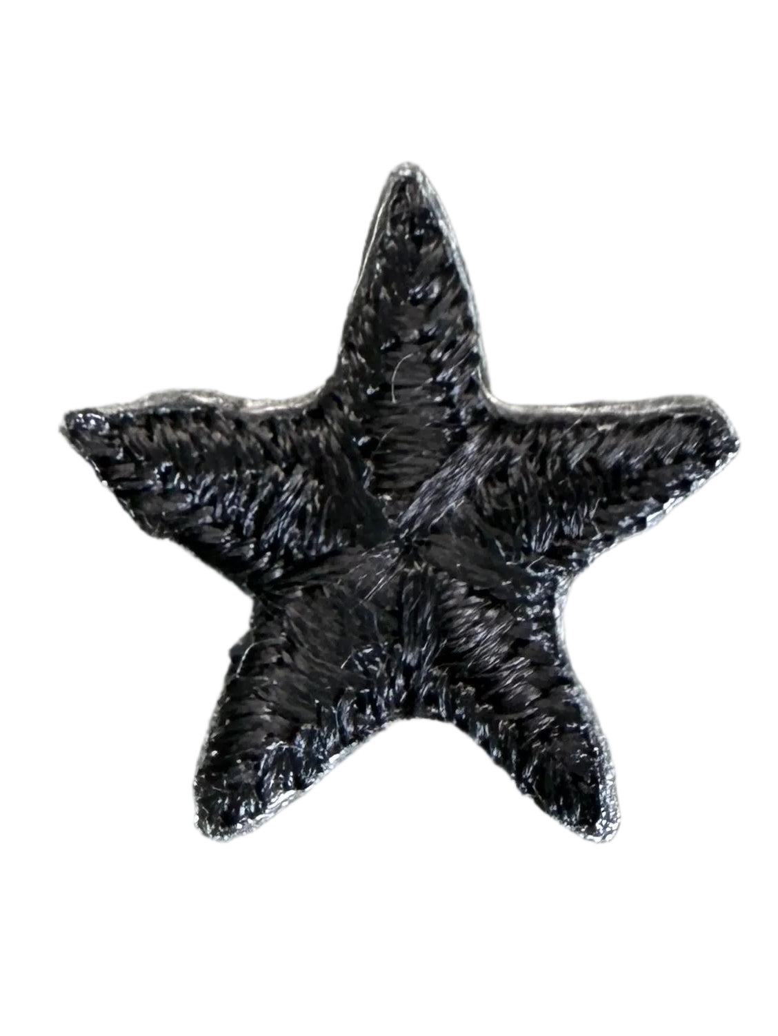 Estrella negra bordada para planchar de 1.9 cm