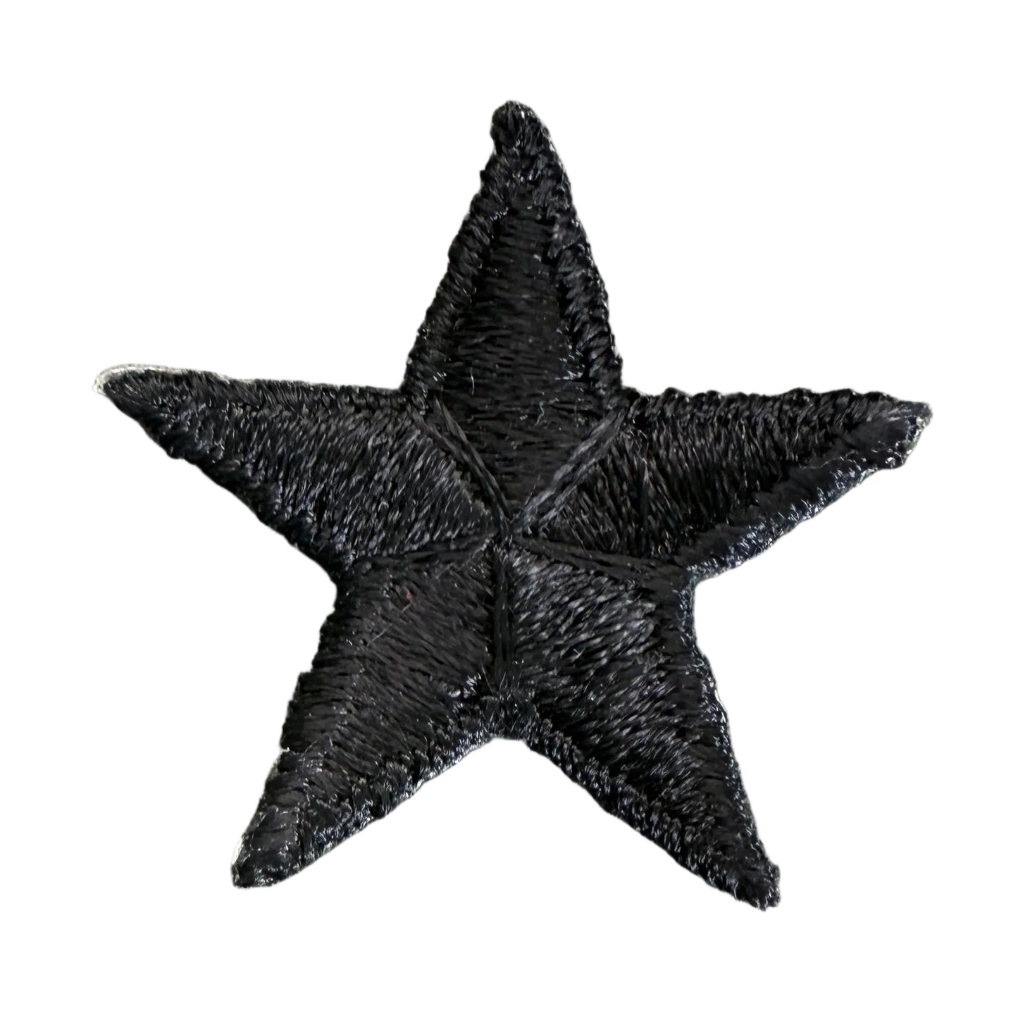 Estrella* bordado negro termoadhesivo 1.75"