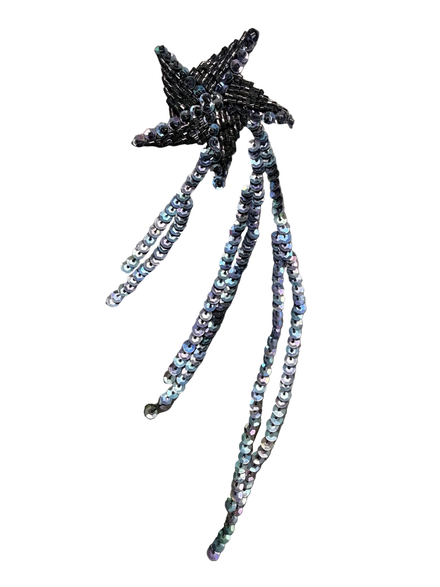 Shooting Star - Moonlite Sequins - Bugle and Glass Beads  8.5" x 4.5"