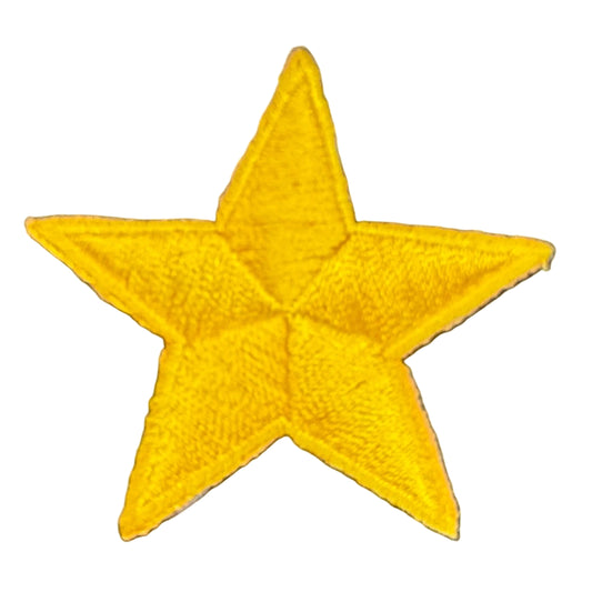 Estrella amarilla bordada termoadhesiva 5 cm
