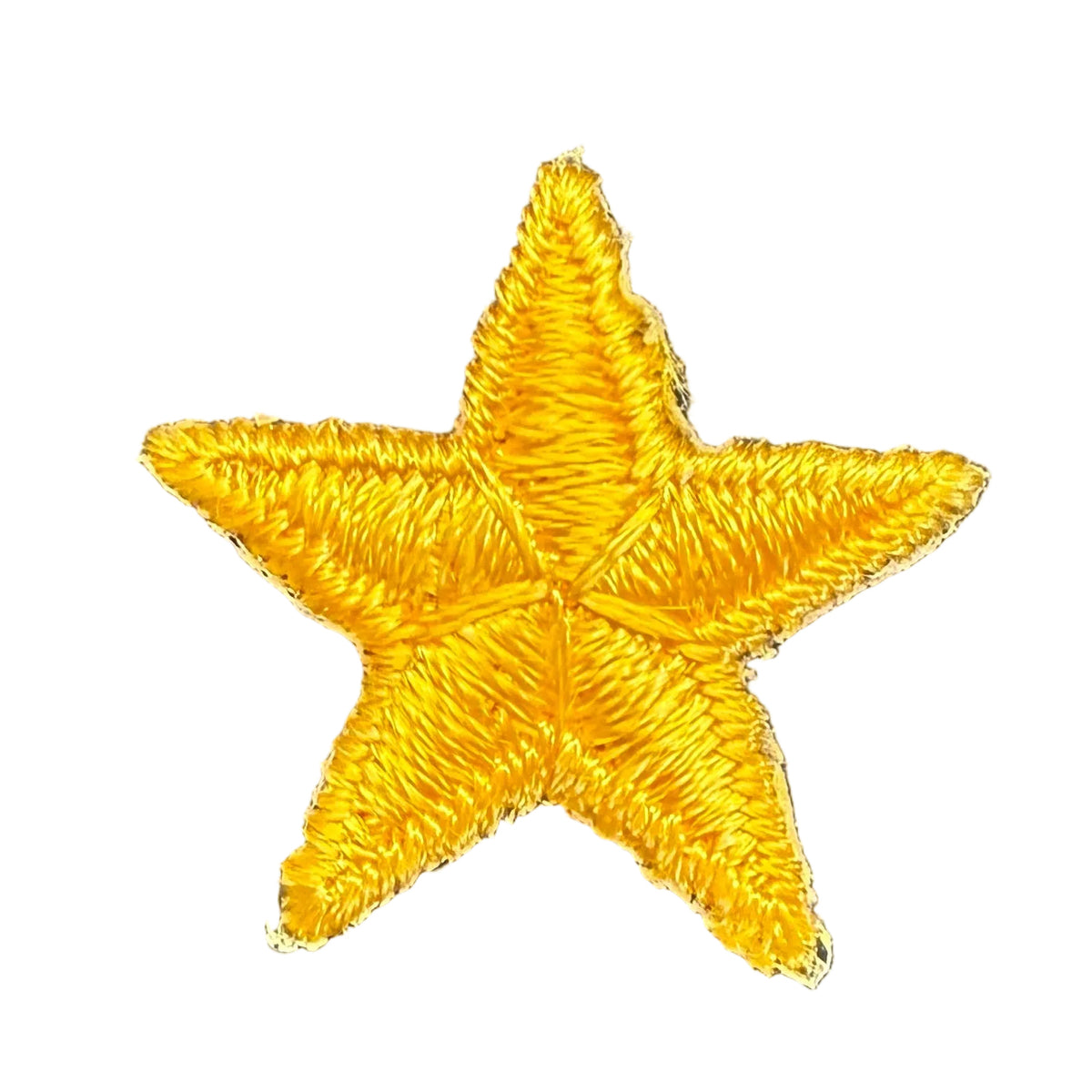 Estrella Brillante Amarilla Termoadhesiva Bordada en 5 variantes de tamaño