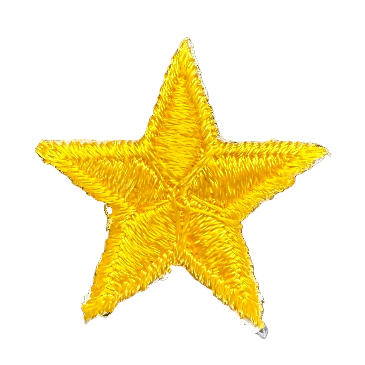 Estrella Brillante Amarilla Termoadhesiva Bordada en 5 variantes de tamaño