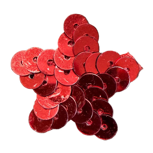 Estrella con lentejuelas rojas de 1 pulgada