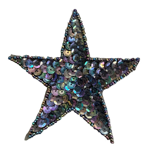 Estrella con lentejuelas y cuentas Moonlight de 10 cm