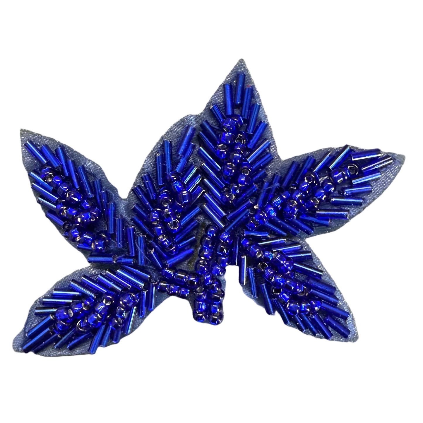 Hoja con cuentas azules de 3.5"