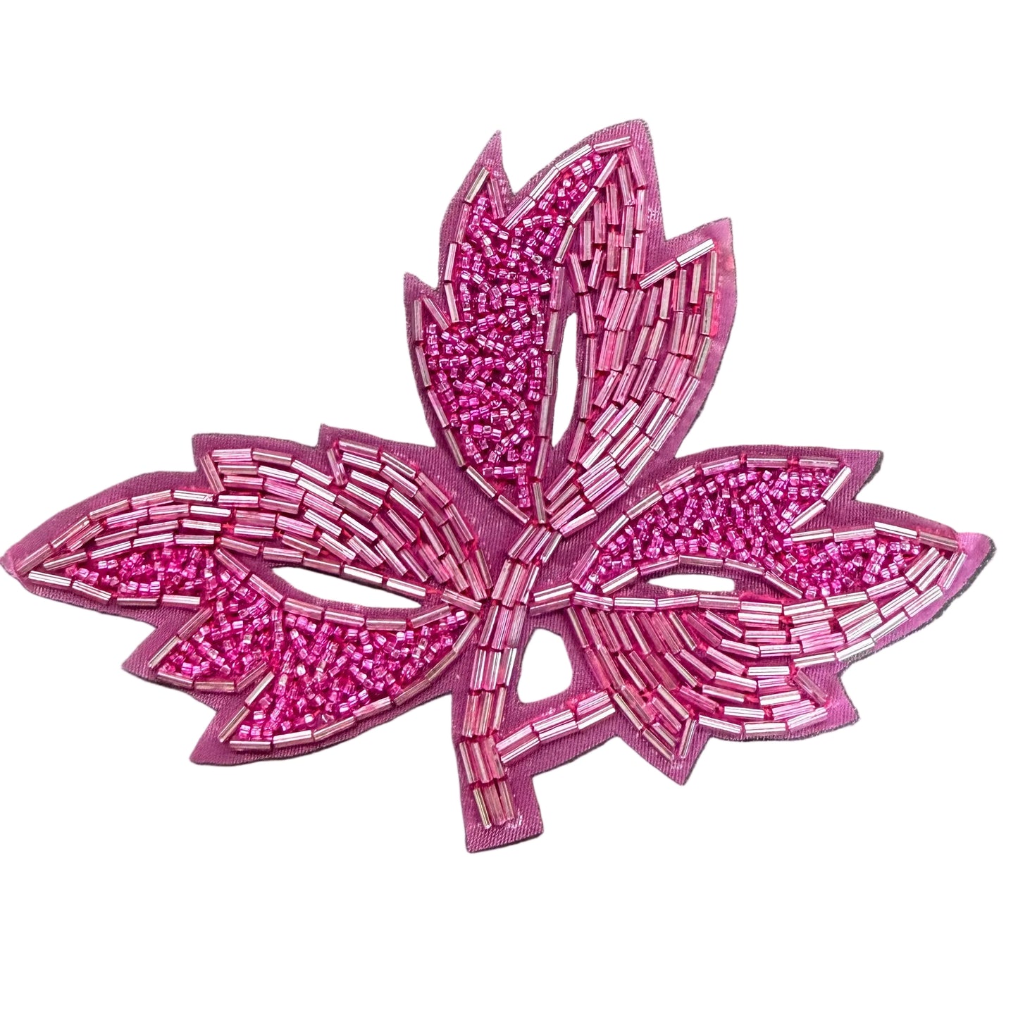 Par de hojas con cuentas fucsia 4.25" x 6"