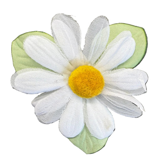 Flor Margarita Tela Blanca 3" x 5"