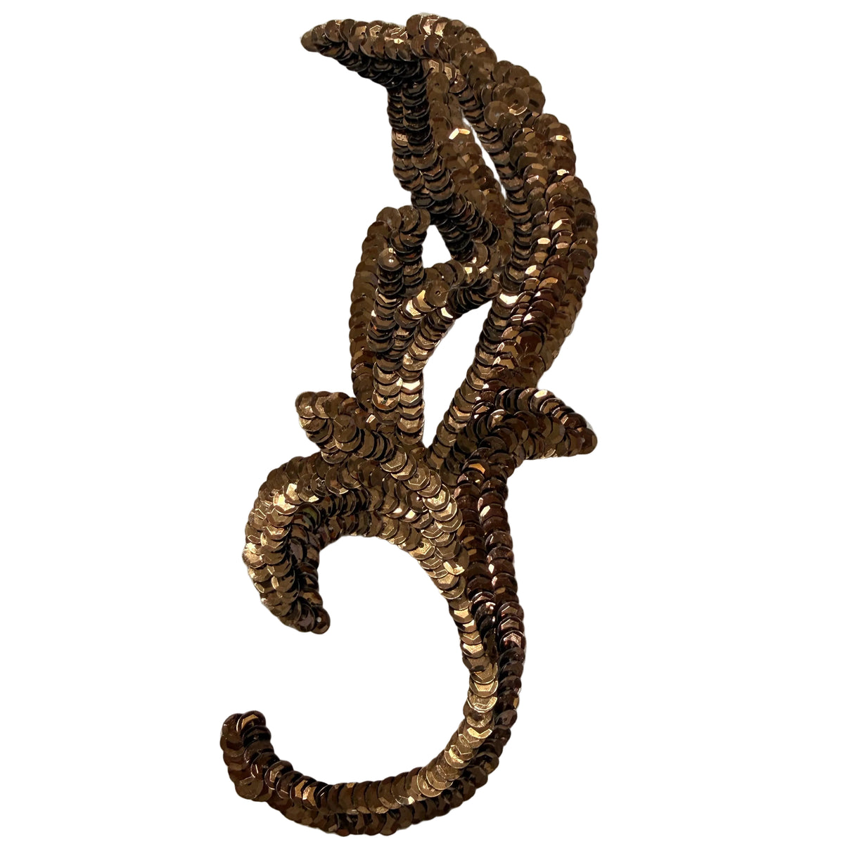 Par de hojas - Lentejuelas de bronce 20,96 cm x 7,62 cm