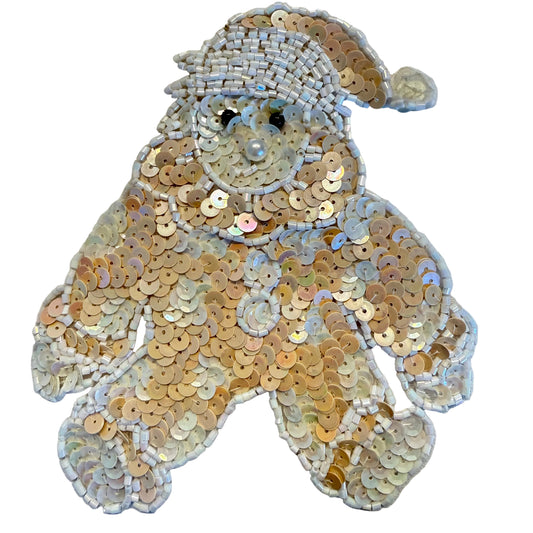 Oso Santa en beige 5.25” X 4.5"