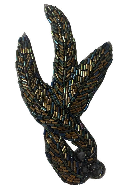 Leaf Bronze with Moonlite Lines Tangles 6" x 3"