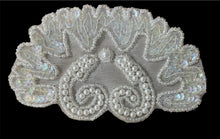 Load image into Gallery viewer, Designer Motif with Iridescent Sequins and Pearls 4.5&quot; x3&quot;