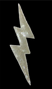 Lightening Bolt with Iridescent Sequins and Beads 3.5" x 11"