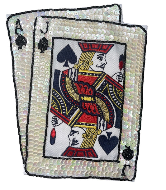 Jack Ace Playing Cards with Embroidered Center 6" x 8"